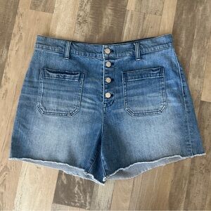 Madewell High-Rise Denim Button-Fly Women's Shorts 32 EB
